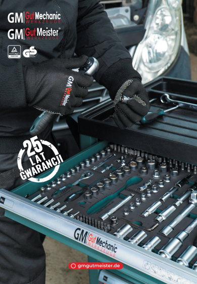 Okładka katalogu narzędzi ręcznych GM Gut Mechanic